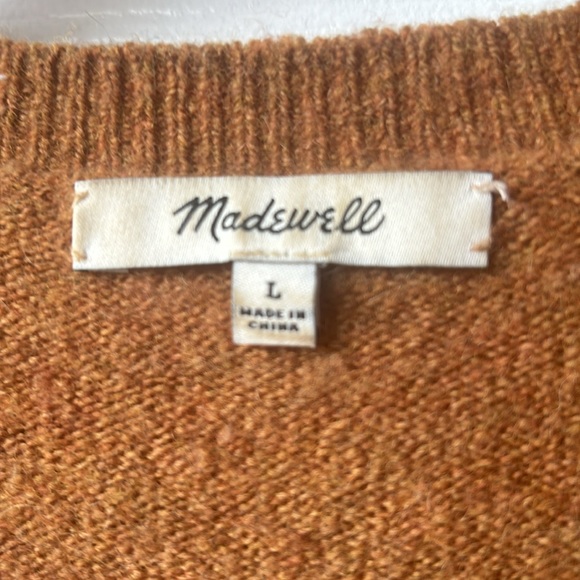 MADEWELL Wrap-Front Pullover Sweater in Coziest Yarn sz L - Picture 8 of 8
